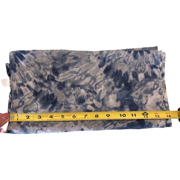 Vintage Women’s Scared Blue Wave Swirl Floral 62” Lightweight Summer Classic - Picture 3 of 6